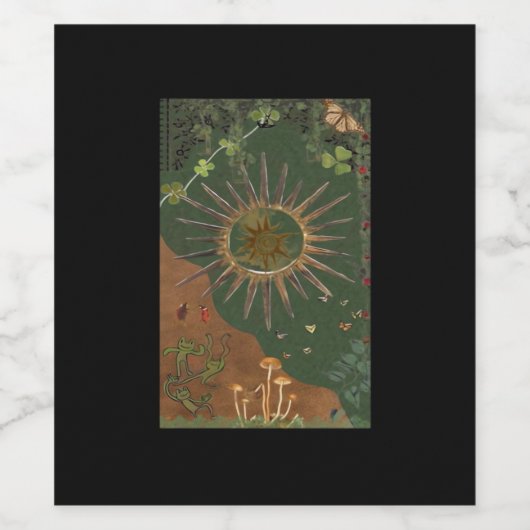 Whimsigoth Swirl Poster Weinetikett (Einzelnes Label)