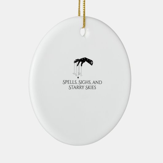 Whimsigoth Tinte - Mystische Wälder, Monde & Magie Keramik Ornament (Rechts)