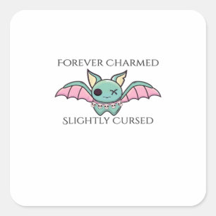 Whimsigoth Tinte – Mystische Wälder, Monde & Magie Quadratischer Aufkleber