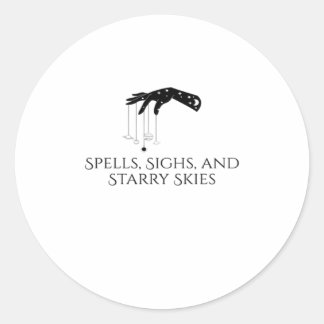 Whimsigoth Tinte - Mystische Wälder, Monde & Magie Runder Aufkleber
