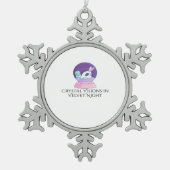 Whimsigoth Tinte - Mystische Wälder, Monde & Magie Schneeflocken Zinn-Ornament (Vorderseite)