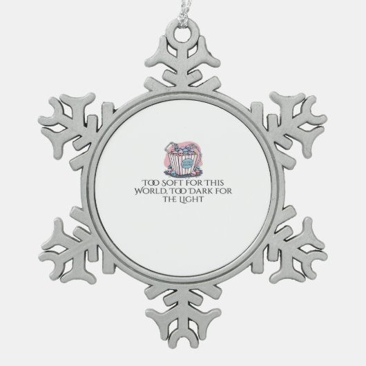 Whimsigoth Tinte - Mystische Wälder, Monde & Magie Schneeflocken Zinn-Ornament (Vorderseite)