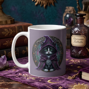 Whimsigoth-Tuxedo-Katze-Dark-Academia-Geburtstag Kaffeetasse