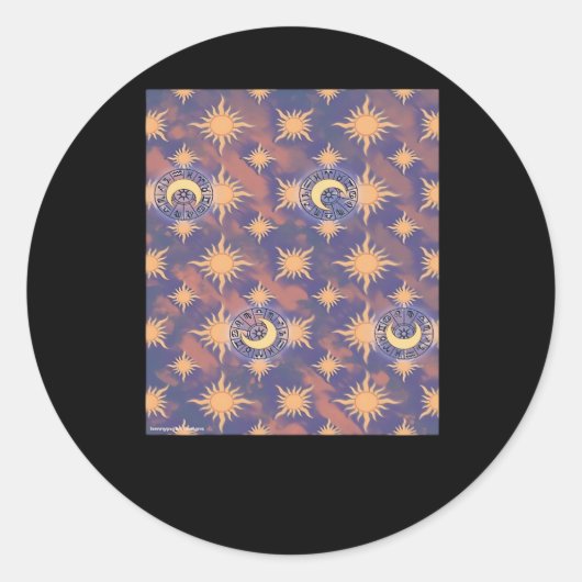 Whimsigoth Wallpaper Classic Runder Aufkleber (Vorderseite)