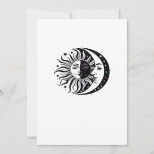 Whimsigoth Watercolor Sun Moon Witchy Classic Feiertagskarte
