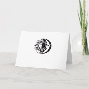 Whimsigoth Watercolor Sun Moon Witchy Classic Karte
