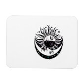 Whimsigoth Watercolor Sun Moon Witchy Classic Magnet (Horizontal)