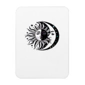 Whimsigoth Watercolor Sun Moon Witchy Classic Magnet (Vertikal)