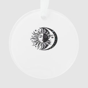 Whimsigoth Watercolor Sun Moon Witchy Classic Ornament