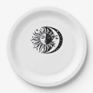 Whimsigoth Watercolor Sun Moon Witchy Classic Pappteller