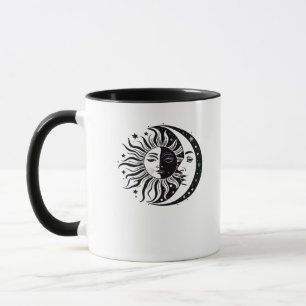 Whimsigoth Watercolor Sun Moon Witchy Classic Tasse
