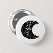 Whimsigoth Witch Moon Wicca Kawaii Goth Tattoo Ast Button (Vorne & Hinten)