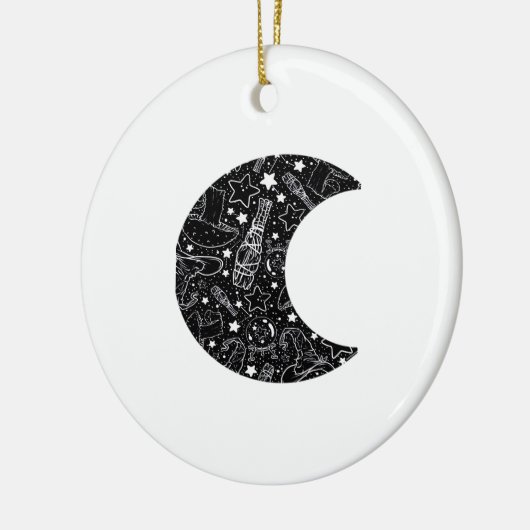 Whimsigoth Witch Moon Wicca Kawaii Goth Tattoo Ast Keramik Ornament (Links)