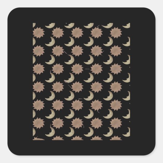 Whimsigoth Wolken Grafik Quadratischer Aufkleber (Vorderseite)