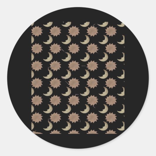 Whimsigoth Wolken Grafik Runder Aufkleber (Vorderseite)