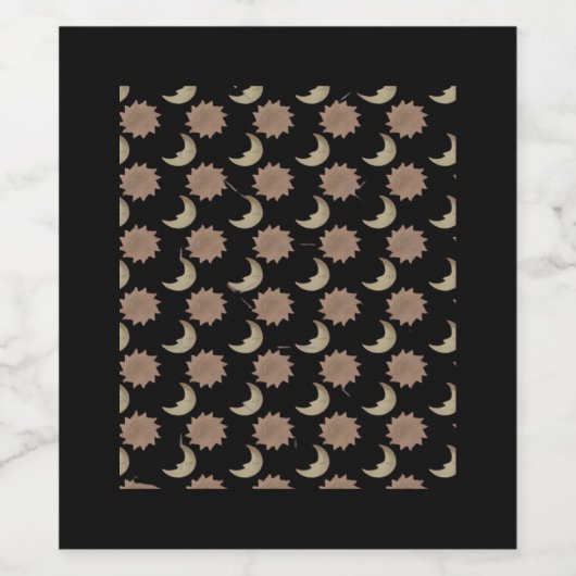 Whimsigoth Wolken Grafik Weinetikett (Einzelnes Label)