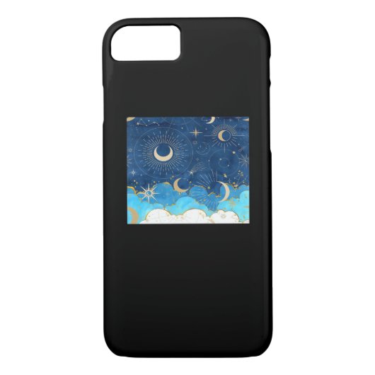 Whimsigoth Wolken Sun Moon Witchy Classic Case-Mate iPhone Hülle (Rückseite)
