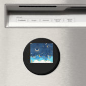 Whimsigoth Wolken Sun Moon Witchy Classic Magnet (In Situ (Geschirrspüler))