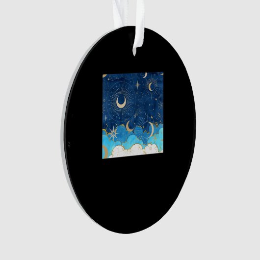 Whimsigoth Wolken Sun Moon Witchy Classic Ornament (Vorderseite)