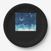 Whimsigoth Wolken Sun Moon Witchy Classic Pappteller (Vorderseite)