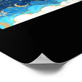 Whimsigoth Wolken Sun Moon Witchy Classic Poster (Ecke)