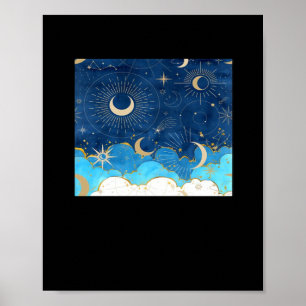 Whimsigoth Wolken Sun Moon Witchy Classic Poster