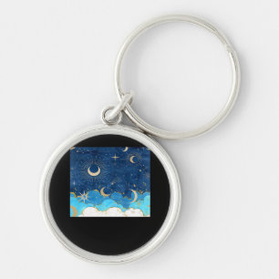 Whimsigoth Wolken Sun Moon Witchy Classic Schlüsselanhänger