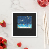 Whimsigoth Wolken Sun Moon Witchy Classic Serviette (Beispiel)