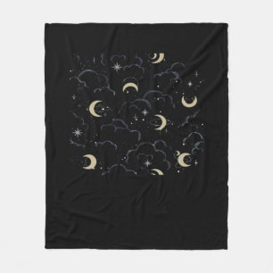 Whimsigoth Wolken Sun Moon Witchy Fleecedecke