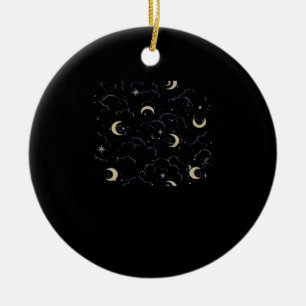 Whimsigoth Wolken Sun Moon Witchy Keramik Ornament