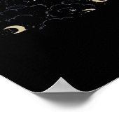Whimsigoth Wolken Sun Moon Witchy Poster (Ecke)