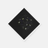 Whimsigoth Wolken Sun Moon Witchy Serviette (Ecke)