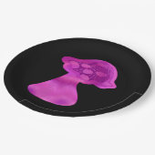Whimsigoth Zen Pattern Mushroom Pappteller (Schrägansicht)