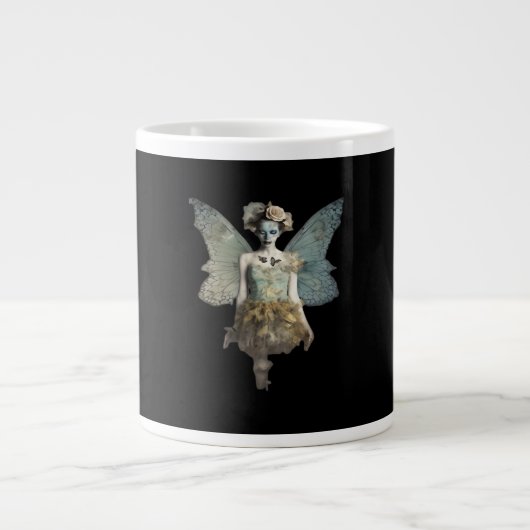 Whimsigoth Zombie Fairy Old Time Gothic Moody Art Jumbo-Tasse (Vorderseite)