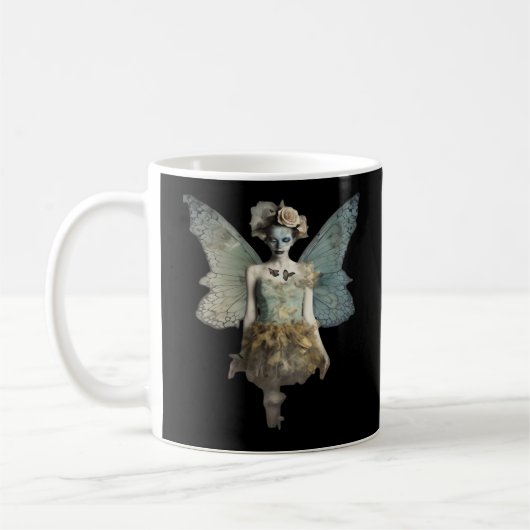 Whimsigoth Zombie Fairy Old Time Gothic Moody Art Kaffeetasse (Links)