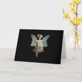 Whimsigoth Zombie Fairy Old Time Gothic Moody Art Karte (Gelbe Blume)