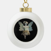 Whimsigoth Zombie Fairy Old Time Gothic Moody Art Keramik Kugel-Ornament (Vorderseite)