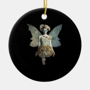 Whimsigoth Zombie Fairy Old Time Gothic Moody Art Keramik Ornament