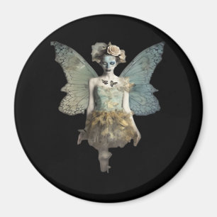 Whimsigoth Zombie Fairy Old Time Gothic Moody Art Magnet