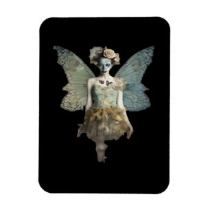 Whimsigoth Zombie Fairy Old Time Gothic Moody Art Magnet