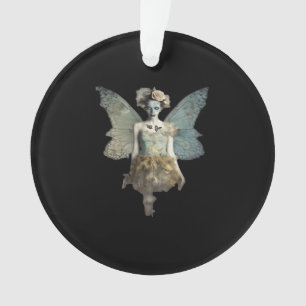 Whimsigoth Zombie Fairy Old Time Gothic Moody Art Ornament