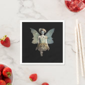 Whimsigoth Zombie Fairy Old Time Gothic Moody Art Serviette (Beispiel)