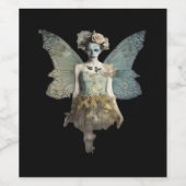 Whimsigoth Zombie Fairy Old Time Gothic Moody Art Weinetikett (Einzelnes Label)