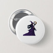 Whimsigothic Moon Witch Button (Vorne & Hinten)