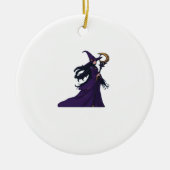 Whimsigothic Moon Witch Keramik Ornament (Vorne)