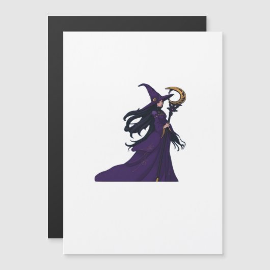 Whimsigothic Moon Witch Magnetkarte (Vorne/Hinten)