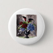 Whimsigothie - Gothic Floral Vase ästhetische Klas Button (Vorderseite)
