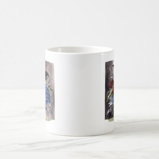 Whimsigothie - Gothic Floral Vase ästhetische Klas Kaffeetasse (Mittel)