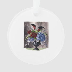 Whimsigothie - Gothic Floral Vase ästhetische Klas Ornament