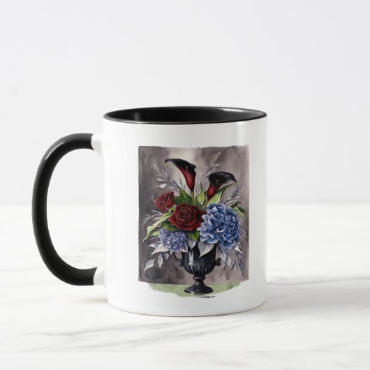 Whimsigothie - Gothic Floral Vase ästhetische Klas Tasse (Links)